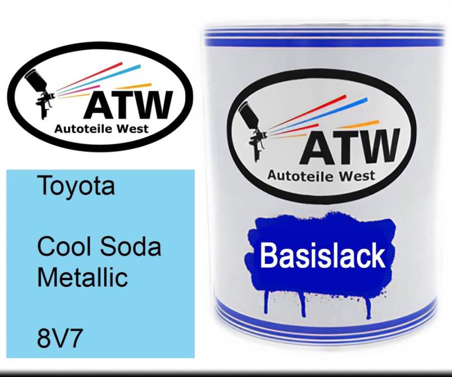 Toyota, Cool Soda Metallic, 8V7: 1L Lackdose, von ATW Autoteile West.